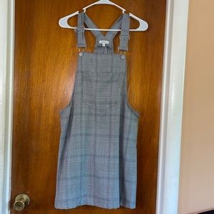 Plaid Overall Dress Size L